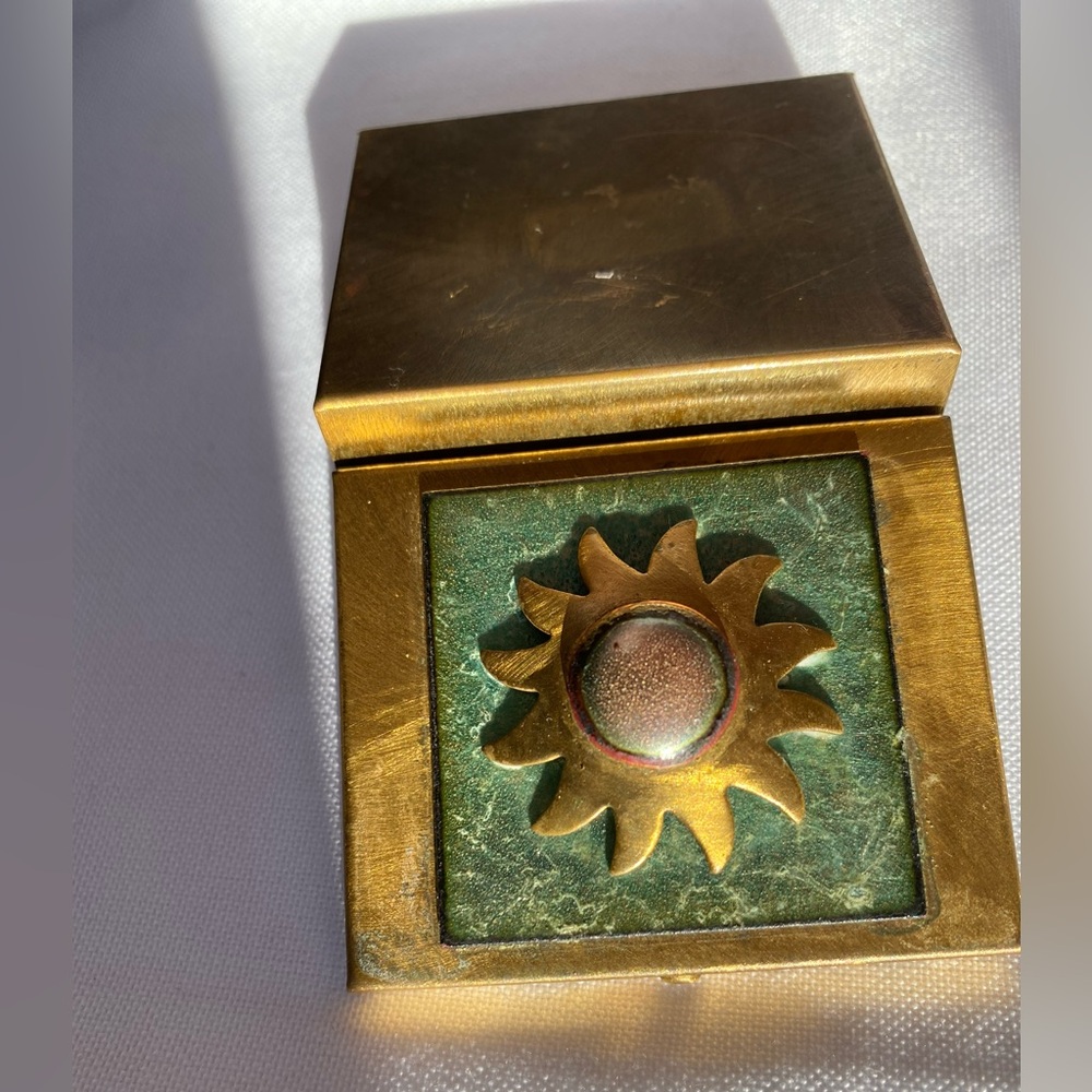 Vintage Decorative Secret Trinket Brass Box by Maris Taylor